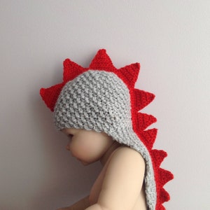 newborn knit hat, dinosaur/ dragon  newborn/ baby hat, halloween baby hat, newborn photo prop,  baby coming home outfit, baby shower gift