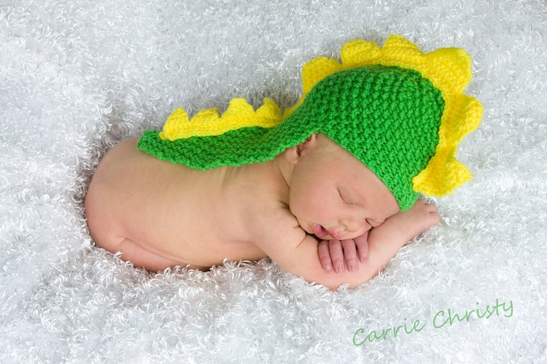 newborn hat dinosaur, dragon knit hat, newborn photo prop, halloween baby hat, baby shower gift, gift for new baby, baby coming home outfit image 6