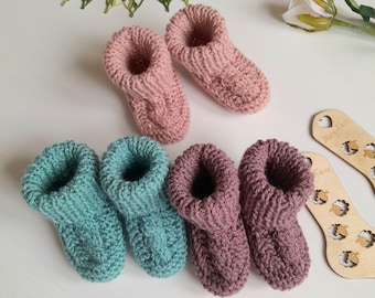 zapatos de bebé de punto, botines de punto hechos a mano para recién nacidos, regalo de baby shower, regalo para bebé nuevo, traje de bebé que regresa a casa, accesorios para fotos de recién nacidos, punto de bebé