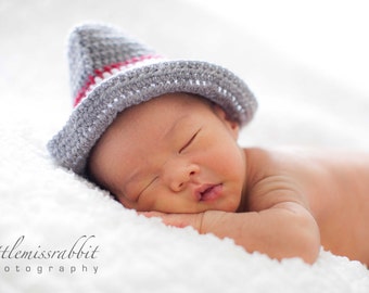 newborn photo prop, Trilby fedora cowboy hat, newborn boy, newborn girl, newborn knit hat, newborn hat, baby shower gift, gift for new baby