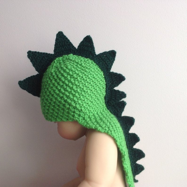 newborn hat dinosaur, dragon knit hat, newborn photo prop, halloween baby hat, baby shower gift, gift for new baby, baby coming home outfit image 9