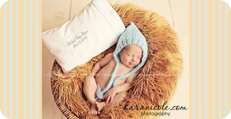 Newborn photo prop, hand knit cream mohair baby bonnet , newborn boy and girl, newborn knit hat, baby hospital hat, baby coming home bonnet image 3