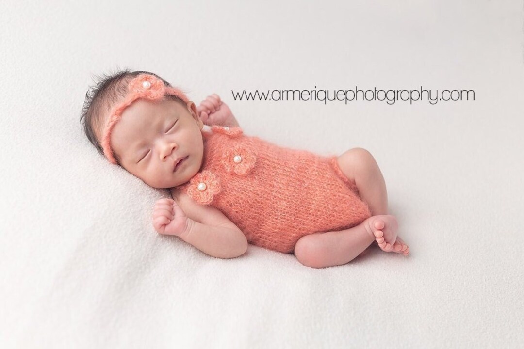 Couverture Photo Bébé Tricotée Extensible - Enveloppe Nouveau-né Avec Pompons - Accessoire Photo Bébé 70x200cm