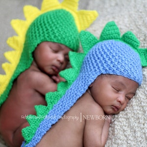 newborn hat dinosaur, dragon knit hat, newborn photo prop, halloween baby hat, baby shower gift, gift for new baby, baby coming home outfit image 1