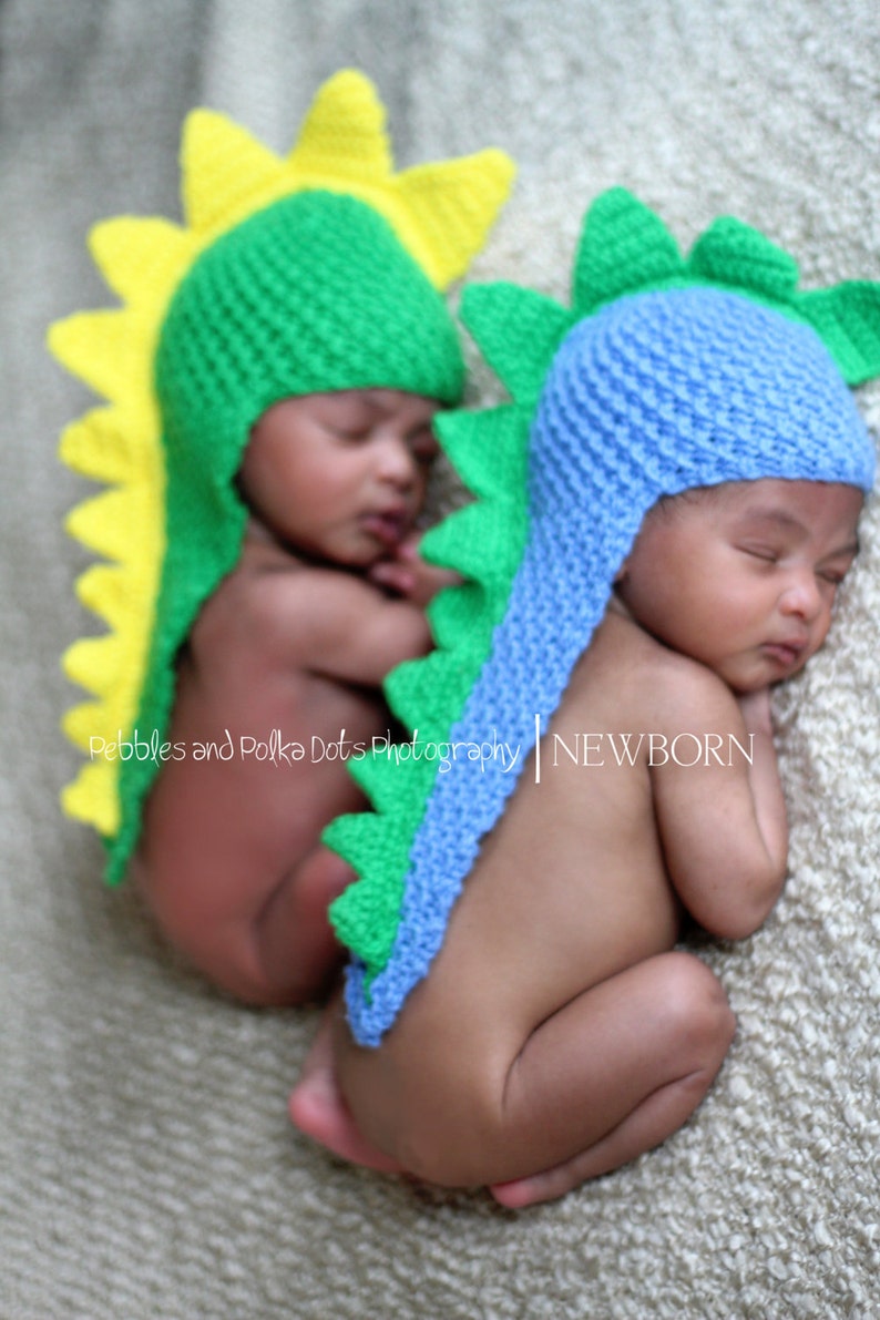 newborn hat dinosaur, dragon knit hat, newborn photo prop, halloween baby hat, baby shower gift, gift for new baby, baby coming home outfit image 2