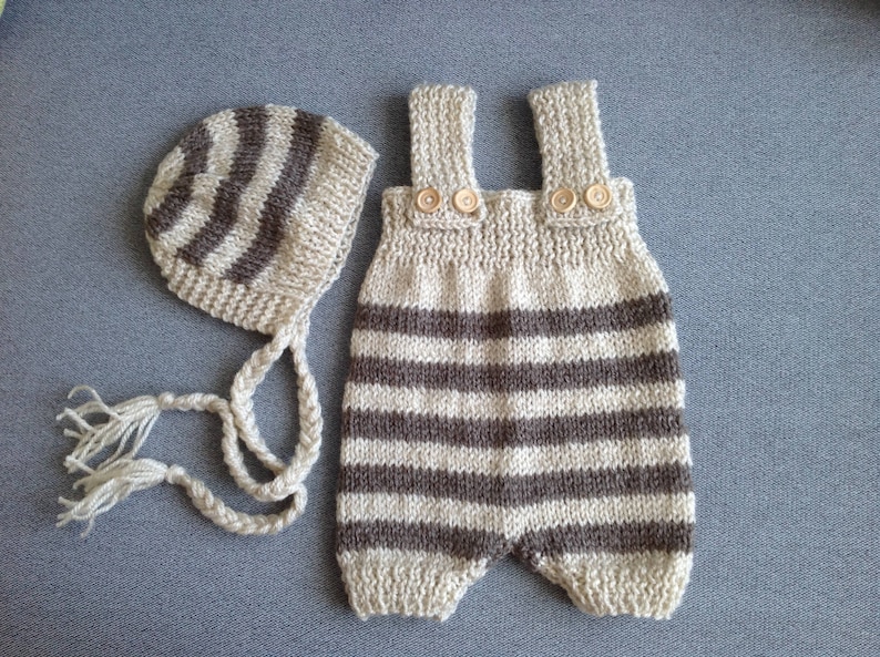 newborn bou props newborn girl beige set of romper and bonnet newborn set knit baby hat newborn romper newborn photo prop newborn hat