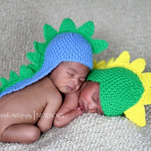 newborn hat dinosaur, dragon knit hat, newborn photo prop, halloween baby hat, baby shower gift, gift for new baby, baby coming home outfit image 3