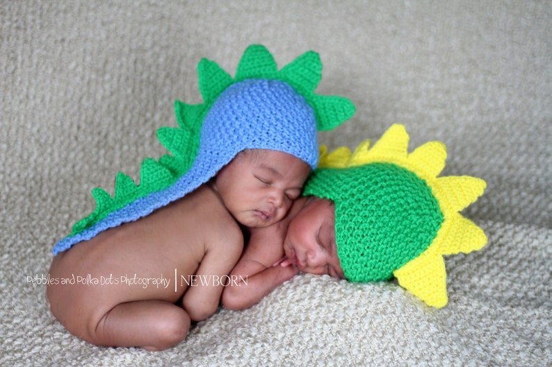 newborn hat dinosaur, dragon knit hat, newborn photo prop, halloween baby hat, baby shower gift, gift for new baby, baby coming home outfit image 3