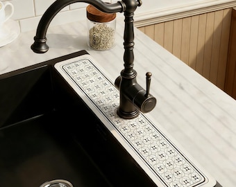 Kitchen Faucet Mat,Sink Splash Guard,Faucet Absorbent Mat,Faucet Drip Catcher,Housewarming Gift
