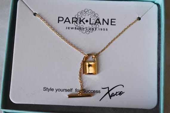 Park Lane Gold Lock Pendant Necklace
