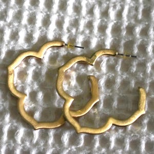 Park Lane Gold Angular Unique Hoop Earrings