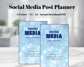 Social Media Content Planner: 50-Page Digital Marketing Organizer (PDF Download A4/A5/US Letter Size)