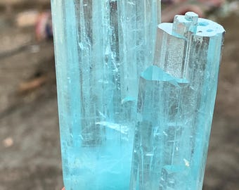 149 grammi enorme ammasso di acquamarina cristalli di alta qualità terminati