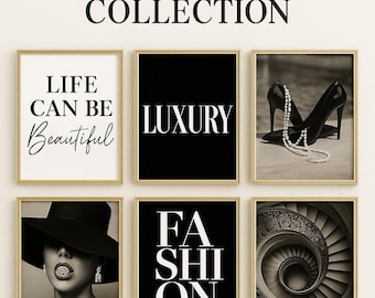Stockholm Fashion Print Set – Modern Chic Black & White Gallery Wall