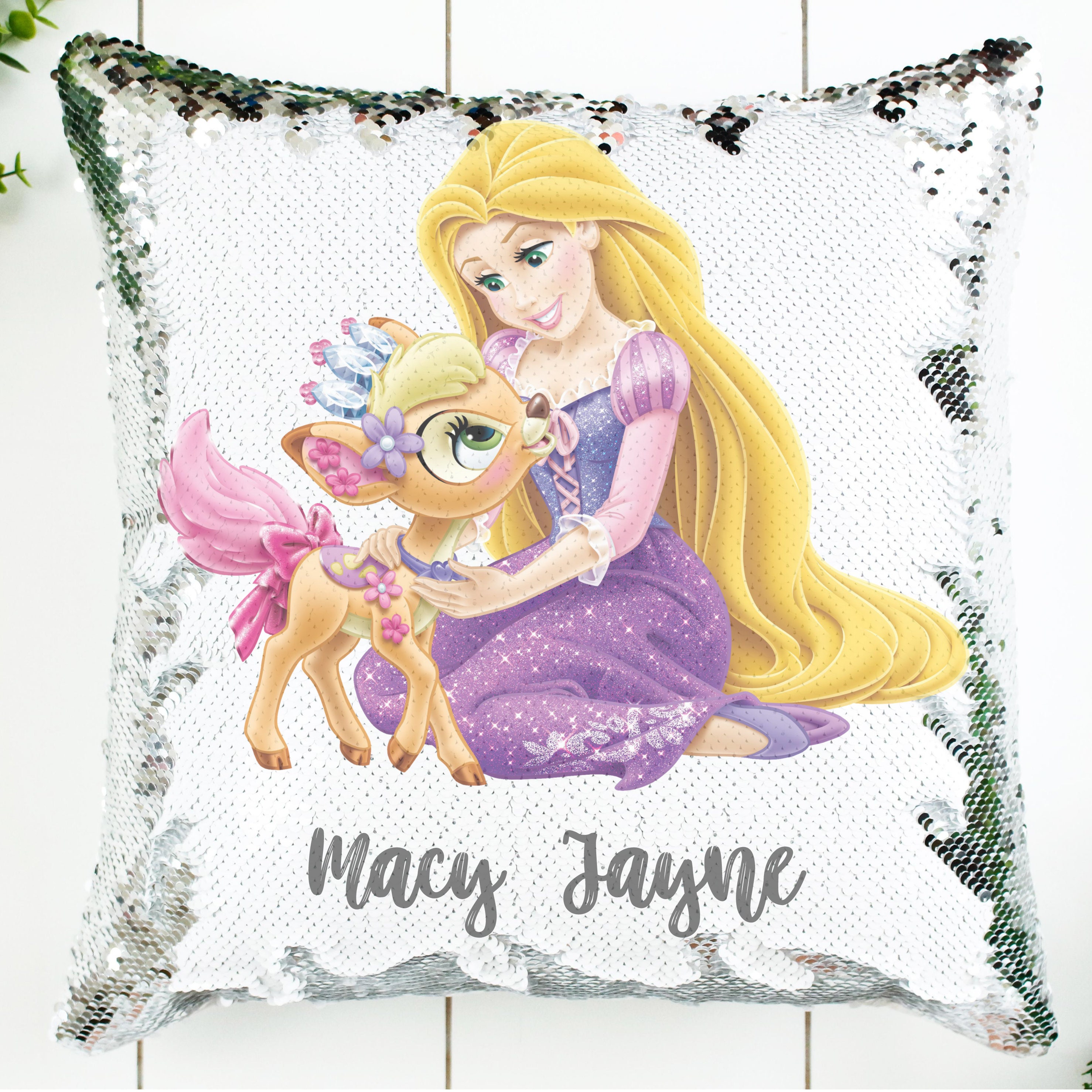 Coussin Livre Princesse Raiponce – Disney – 29x20x10 Cm – Neuf