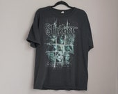 Rare Vintage Y2K Slipknot Masks Concert Tour Anvil March Tee True Faded Distressed Size XL