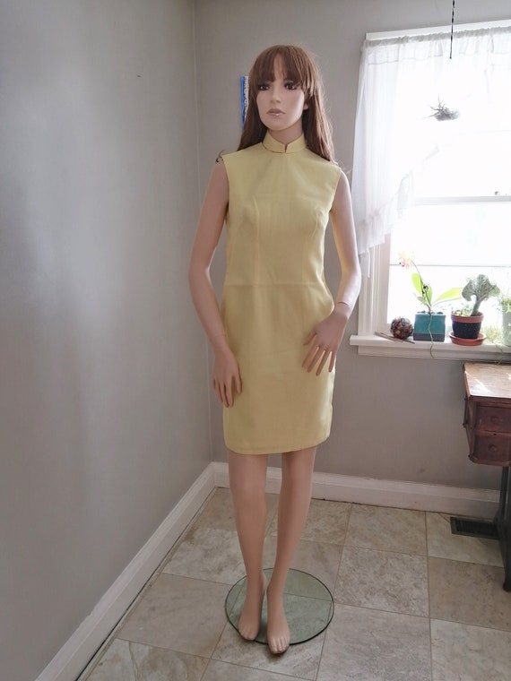 Vintage 1960s // Mod Handmade // Yellow Textured … - image 1