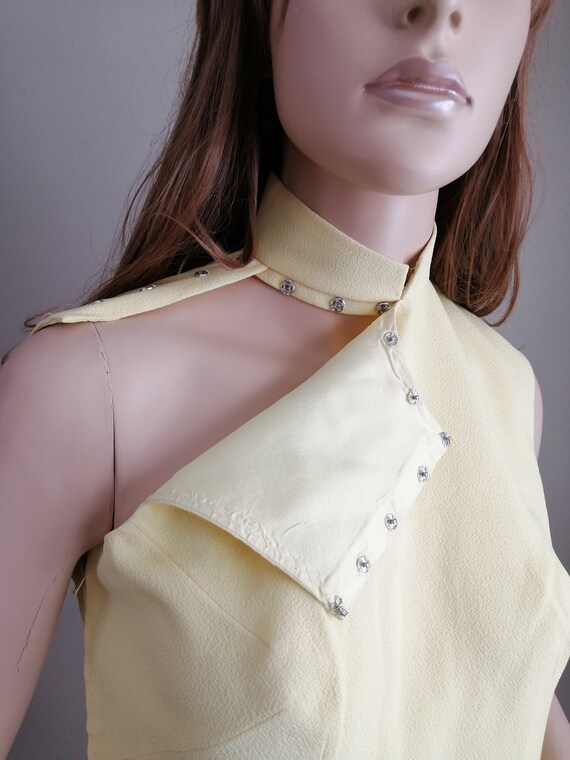 Vintage 1960s // Mod Handmade // Yellow Textured … - image 7