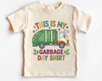 This Is My Garbage Day Shirt, Toddler Boy Trash Truck Tee, Colorful Garbage Truck Outfit, Funny Kids Clothes, Toddler Birthday Gift
