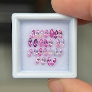 2.17cts - 25pcs Natural Milky Sapphire Luc Yen, Vietnam, Marquise Shape, Unheated Sapphire Set - 0689