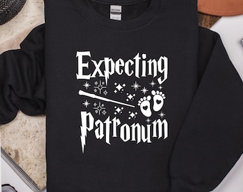 Expecting Patronum Sweatshirt, Pregnancy Announcement, New Parent Gift