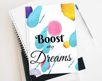 Colorful Watercolor Journal - Ruled Lines, Artistic Notebook, Gift for Students, Journaling, Diary, Creative Writing