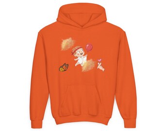 Cute Cartoon Kid Hoodie, Youth Sweatshirt for Playful Style, Perfect Gift for Kids, Birthday Gift, Cozy Apparel, Everyday Wear