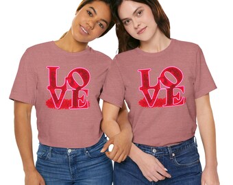 Love Vibes Unisex Tee, Casual Wear, Gift for Valentine's Day, Summer Fashion, Heartfelt Expression