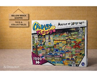 Charles Fazzino 2000 Piece Puzzle Historically Boston New Sealed