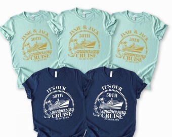 Custom Anniversary Cruise Shirts: Personalized Couple Matching Tees