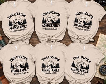 Personalized Mountain Vacation Shirt: Custom Family Camping Trip