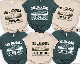 Colorado Family Vacation Shirt Custom Last Name Mountain Trip 2026 Matching Nature Tee