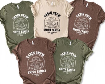 Personalized Cabin Crew Vacation Shirt: Custom Family Camping Trip