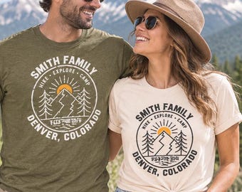 Personalized Mountain Vacation Shirt: Custom Family Camping Trip