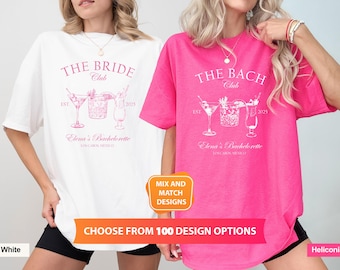 Comfort Colors Bachelorette Party Shirts: Custom Cocktail Design