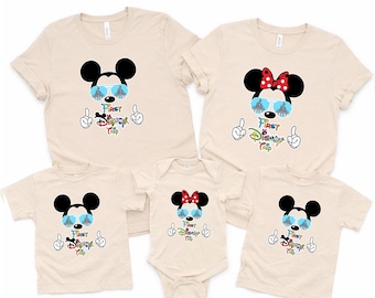 Mickey Minnie First Disney  Shirt Trip Sunglasses Tee