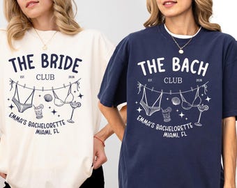 Personalized Bachelorette Party Comfort Colors Tee: Social Club Shirt