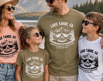 Personalized Mountain Vacation Shirt: Custom Family Camping Trip