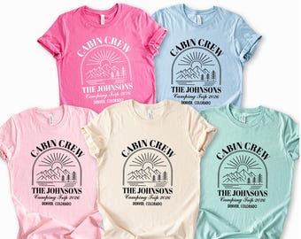Personalized Cabin Crew Vacation Shirt: Custom Family Camping Trip