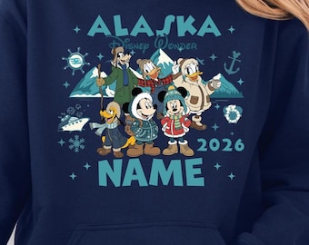 Custom Disney Alaska Cruise Hoodie Personalized Name Sweatshirt