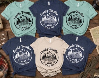 Custom Family Vacation Shirt, Personalized Camping Adventure, Matching Group Travel Shirt