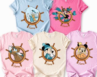 Custom Disney Cruise Shirt Personalized Name Family Vacation Matching Group Shirts Mickey Minnie