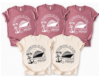Custom Anniversary Cruise Shirts: Personalized Couple Matching Tees