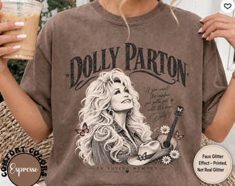 Dolly Parton Portrait T-Shirt: Vintage Style Comfort Colors Tee