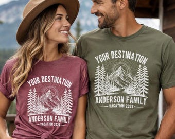 Personalized Mountain Vacation Shirt: Custom Family Camping Trip