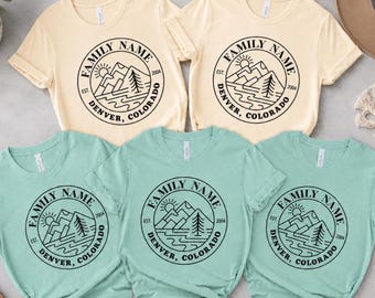 Personalized Mountain Vacation Shirt: Custom Family Camping Trip