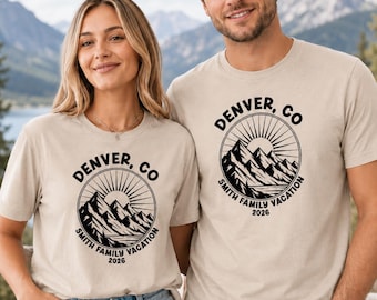 Personalized Mountain Vacation Shirt: Custom Family Camping Trip