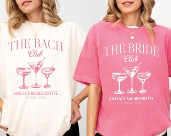 Personalized Bachelorette Party Comfort Colors Tee: Social Club Shirt