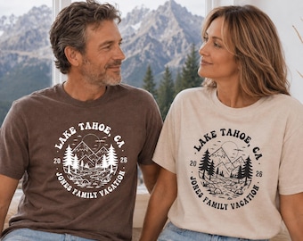 Custom Family Vacation Shirt, Personalized Location Tee, Matching Mountain Travel Group Shirt