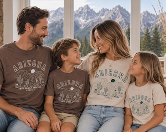 Arizona Family Vacation Shirt Custom Last Name Desert Trip 2026 Matching Cactus Tee